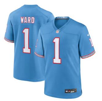 Cameron Ward Tennessee Titans Nike 2025 NFL Draft First Round Pick 2nd Alternate Game Jersey - Light Blue