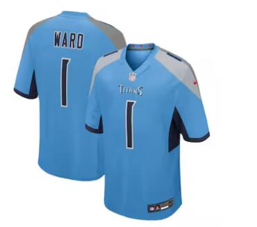 Cameron Ward Tennessee Titans Nike 2025 NFL Draft First Round Pick Game Jersey - Light Blue