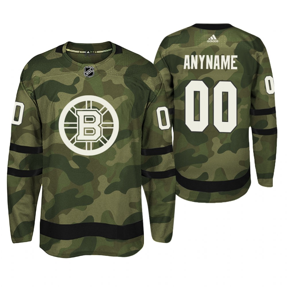 Camo Bruins Armed Special Forces Authentic Player Jersey