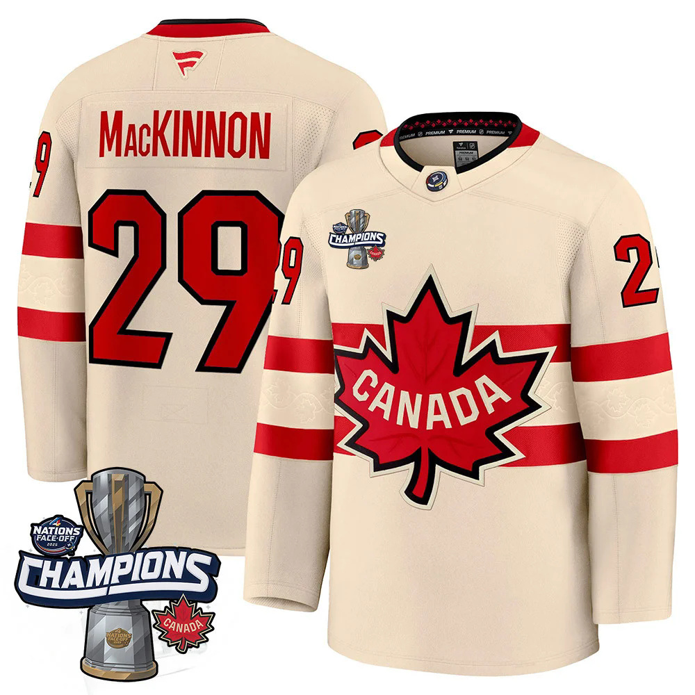 Canada 2025 4 Nations Face-Off Champions Jersey #29 MacKINNON.webp