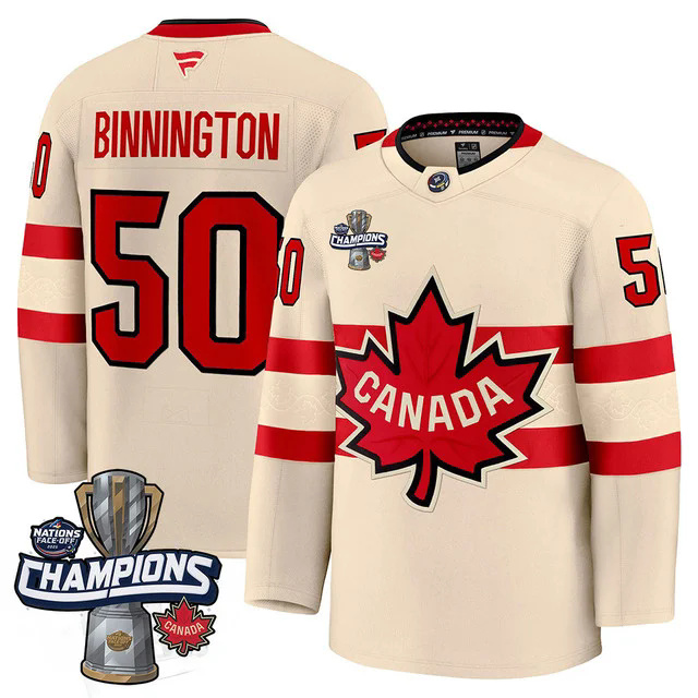 Canada 2025 4 Nations Face-Off Champions Jersey #50 Binnington.webp