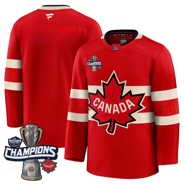 Canada 2025 4 Nations Face-Off Champions Jersey RED BLANK.webp