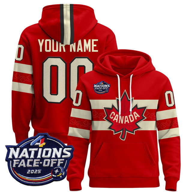 Canada 4 Nations Face-Off 2025 Custom Pullover Hoodie