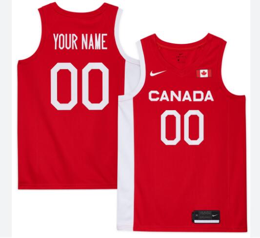 Canada Basketball Nike Unisex Road Custom Jersey