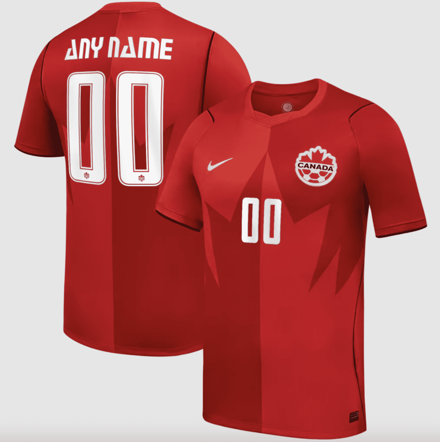 Canada Soccer Nike 2026 Home Stadium Replica Custom Jersey red