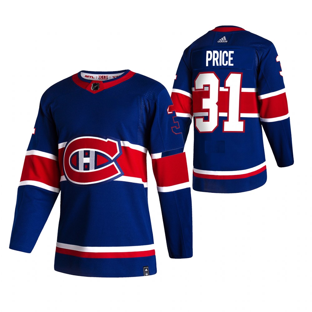 Canadiens 2021 Reverse Retro #31 Carey Price Blue Jersey Special Edition Authentic