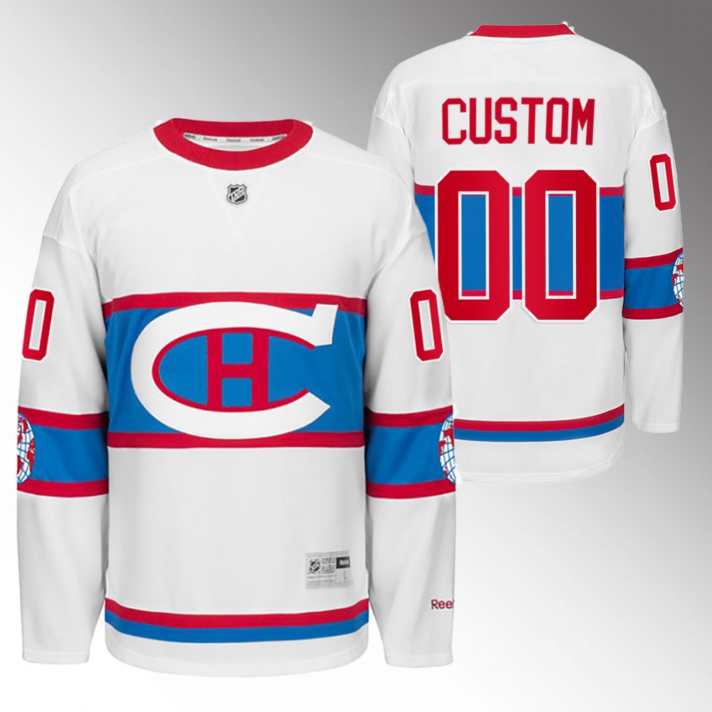 Canadiens Custom White Winter Classic 2016 Throwback Jersey