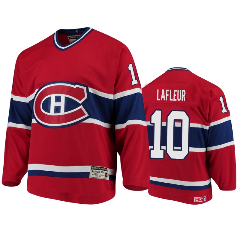 Canadiens Guy Lafleur Red Heroes of Hockey Throwback Jersey