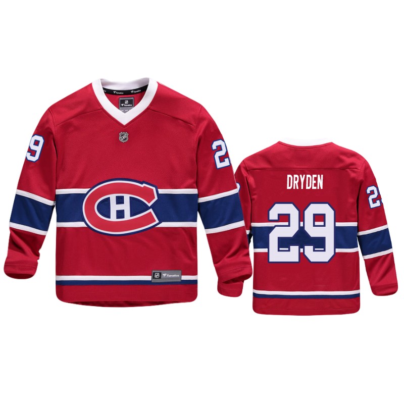 Canadiens Ken Dryden Red Replica Player Home Jersey