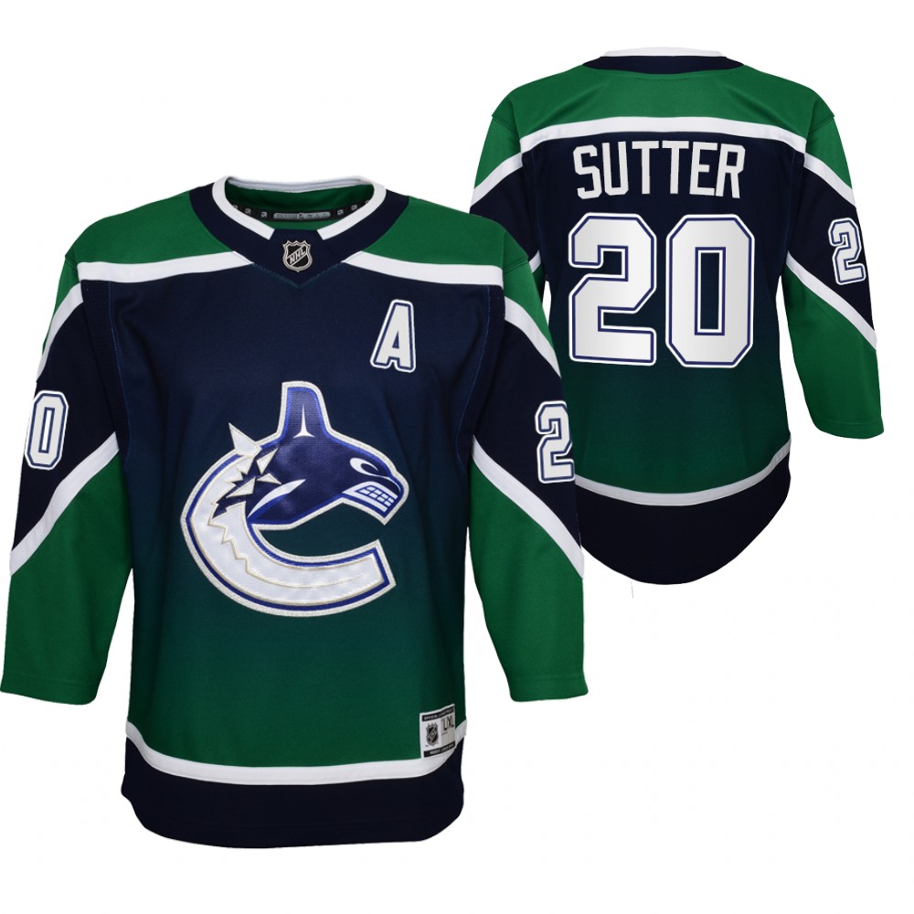 Canucks Brandon Sutter 2020-21 2021 Reverse Retro Jersey Youth Authentic
