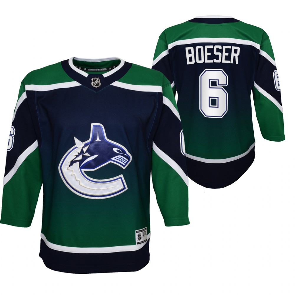 Canucks Brock Boeser 2020-21 2021 Reverse Retro Jersey Youth Authentic