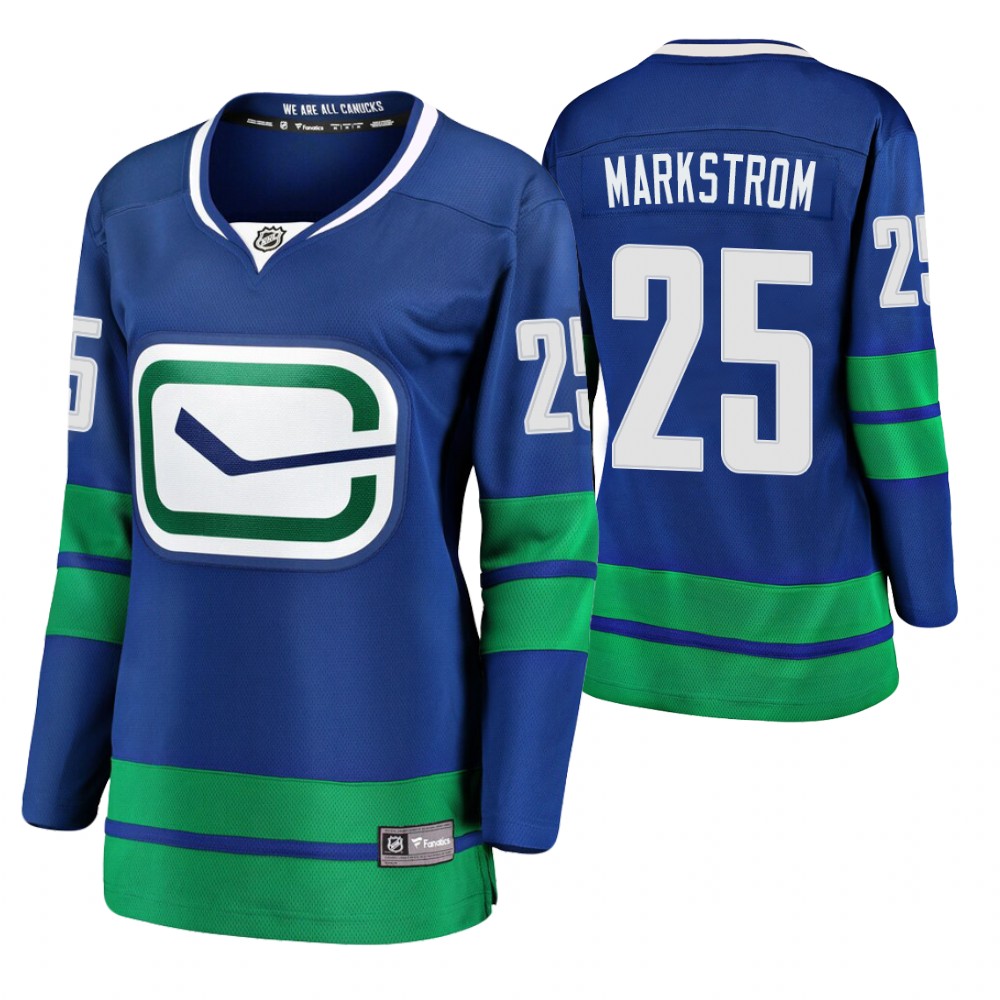 Canucks Jacob Markstrom Royal Alternate Premier Women's Jersey