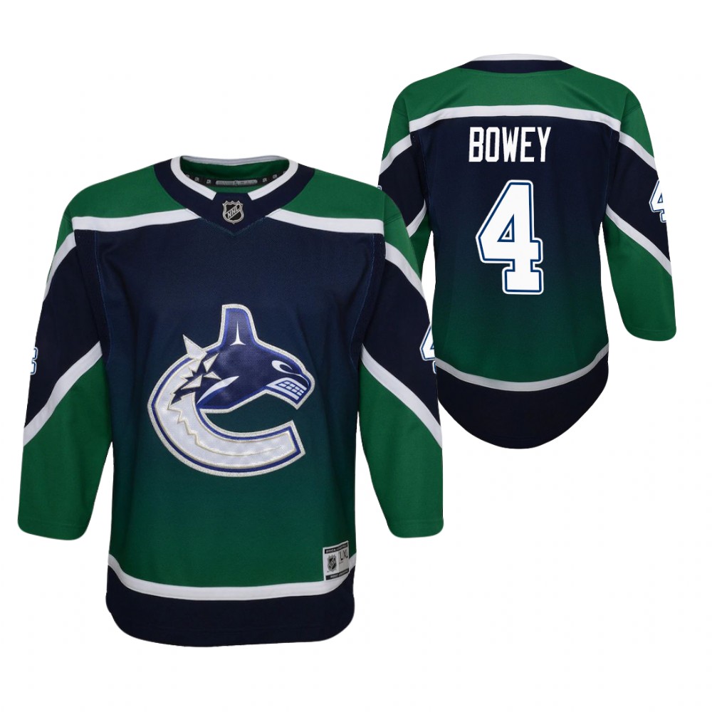Canucks Madison Bowey 2021 Reverse Retro Jersey Youth