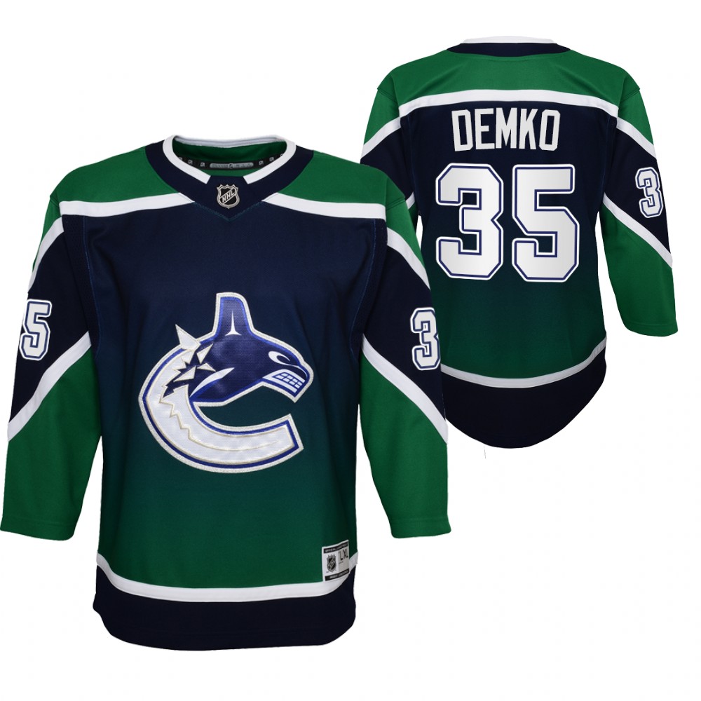 Canucks Thatcher Demko 2020-21 2021 Reverse Retro Jersey Youth Authentic