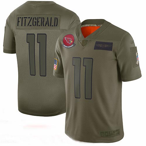 Cardinals #11 Larry Fitzgerald Camo Youth Stitched Football Limited 2019 Salute to Service Jersey