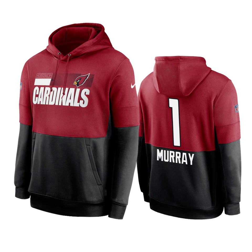 Cardinals Cardinal Black Kyler Murray Sideline Impact Lockup Performance Hoodie
