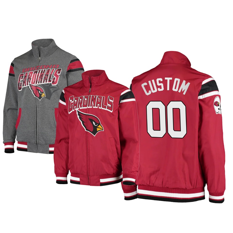 Cardinals Custom Cardinal_Charcoal Offside Reversible Full-Zip Jacket