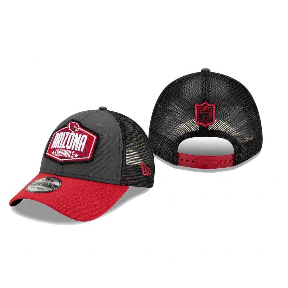 Cardinals Graphite Cardinal 2021 NFL Draft Trucker 9FORTY Snapback Adjustable Hat