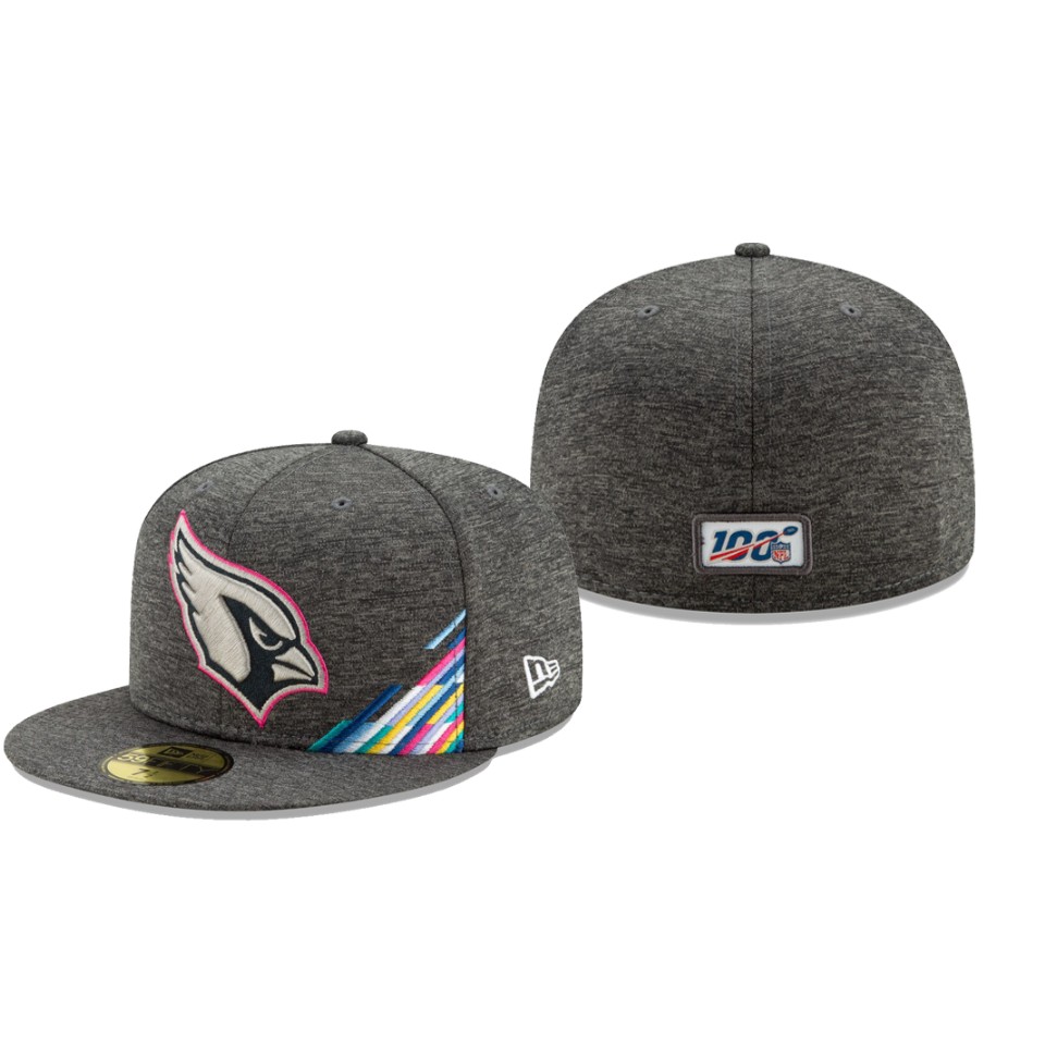 Cardinals Heather Gray 2019 NFL Crucial Catch 59FIFTY Fitted Hat