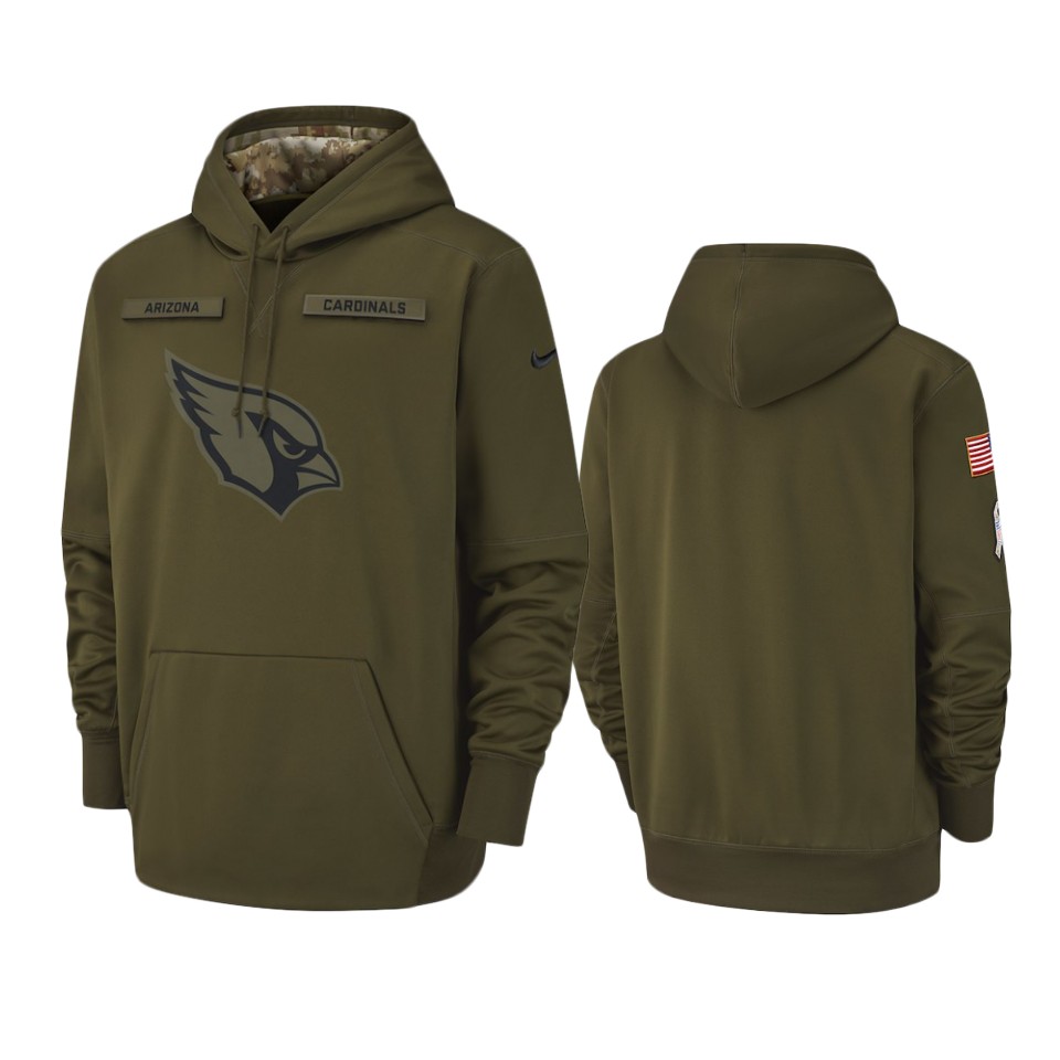 Cardinals Olive 2018 Salute To Service Hoodie Men's