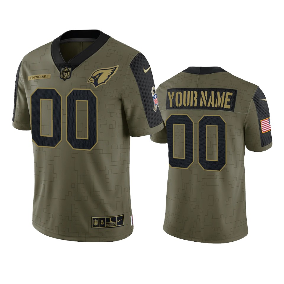 Cardinals Olive Custom Limited Jersey 2021 Salute To Service
