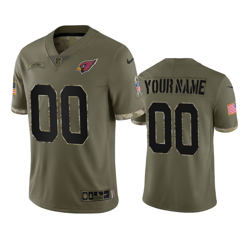 Cardinals Olive Custom Limited Jersey 2022 Salute To Service