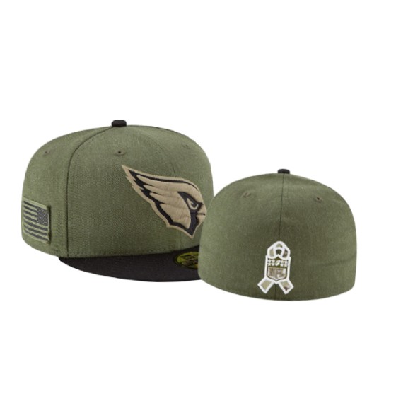 Cardinals Olive_Black 59FIFTY Fitted Hat 2018 Salute to Service