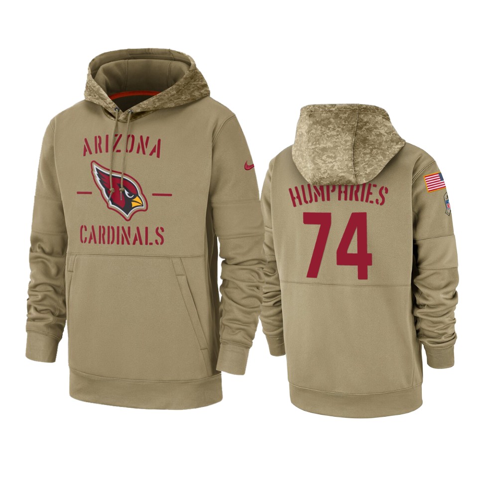Cardinals Tan D.J. Humphries 2019 Salute to Service Sideline Therma Hoodie