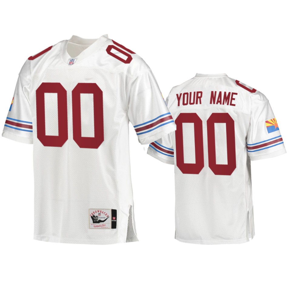 Cardinals White Custom Gridiron Classics Jersey