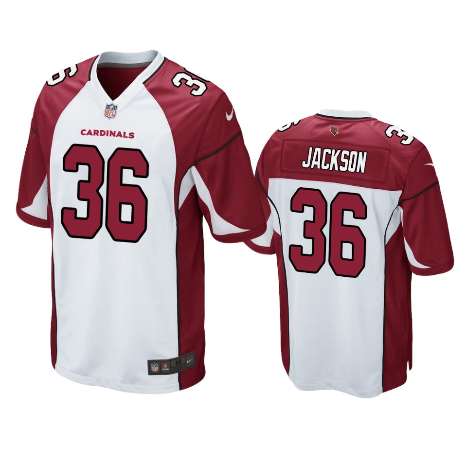 Cardinals White Josh Jackson Game Jersey