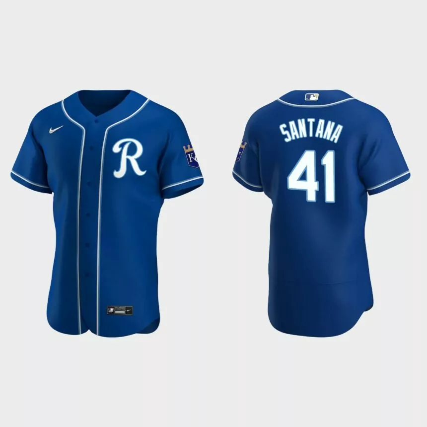 Carlos Santana #41 Kansas City Royals Authentic Jersey – Royal