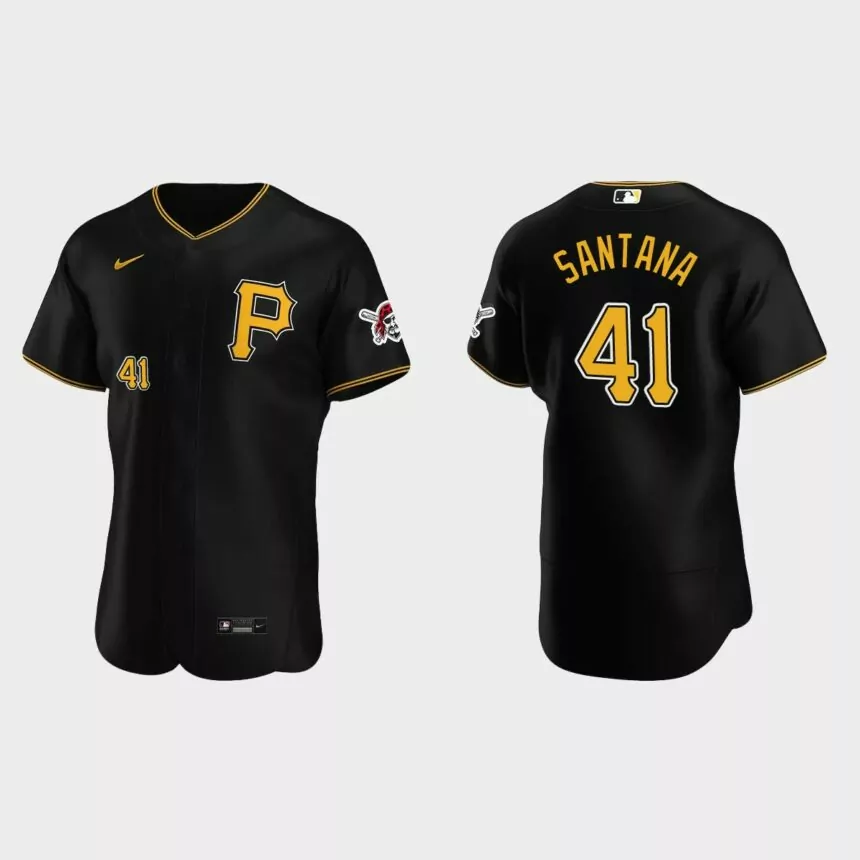 Carlos Santana Pittsburgh Pirates Authentic Alternate Jersey – Black