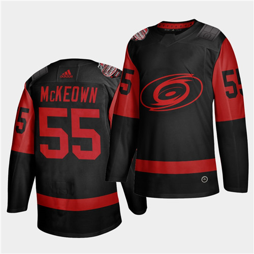 Carolina Hurricanes #55 Roland Mckeown Black Men's 2021 Stadium Series Outdoor Game Jersey