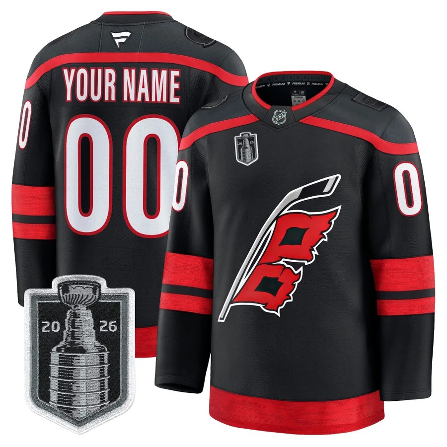 Carolina Hurricanes 2026 Stanley Cup Patch Premium Custom Jersey BLACK