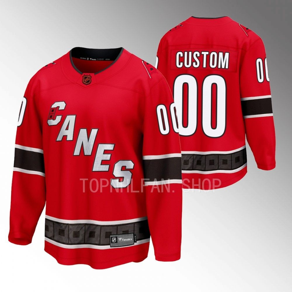 Carolina Hurricanes Custom Red 2022 Special Edition 2.0 Breakaway Retro Jersey