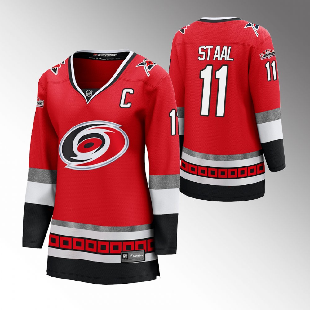 Carolina Hurricanes Jordan Staal Women Red 25th Anniversary Jersey