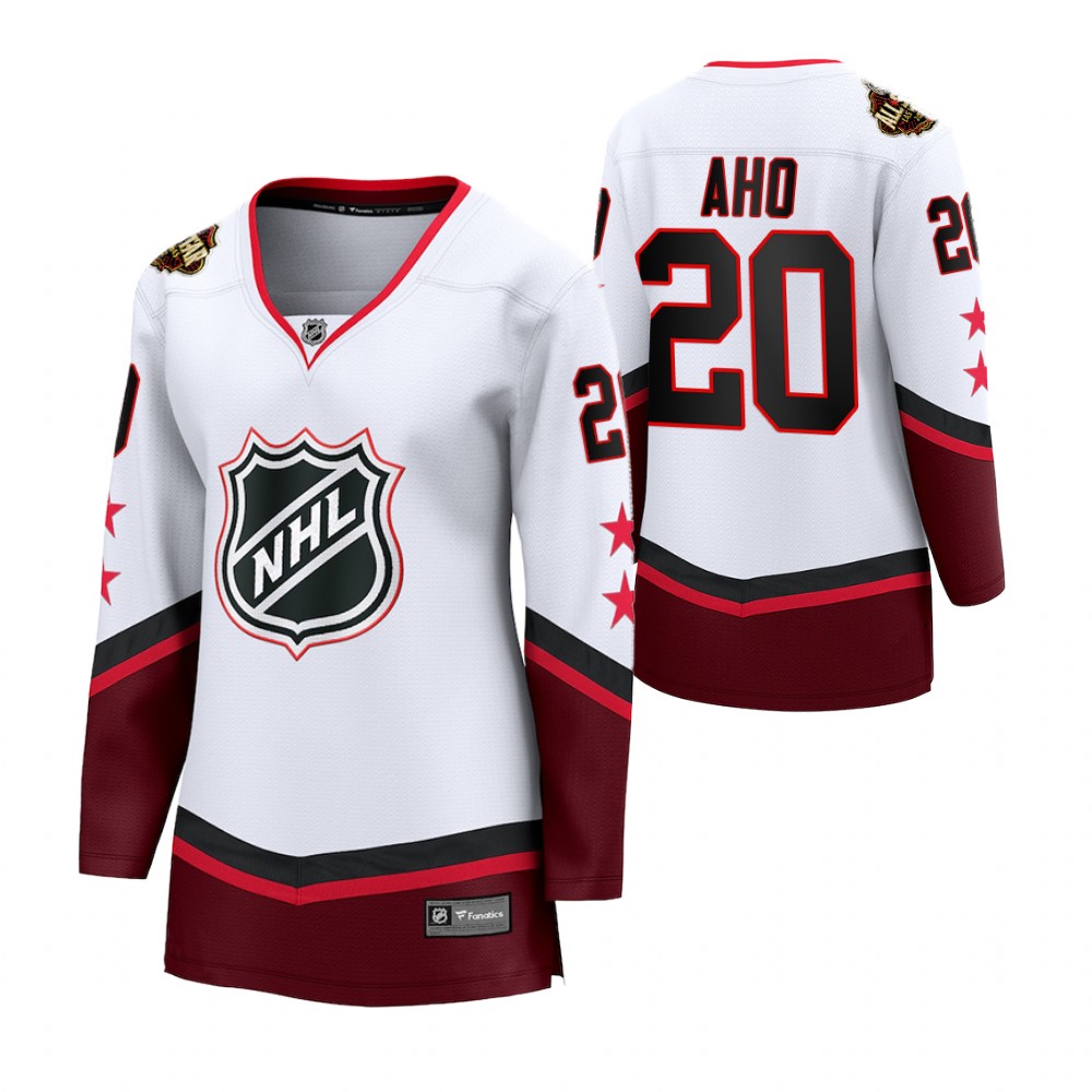 Carolina Hurricanes Sebastian Aho Women White 2022 NHL All-Star Jersey
