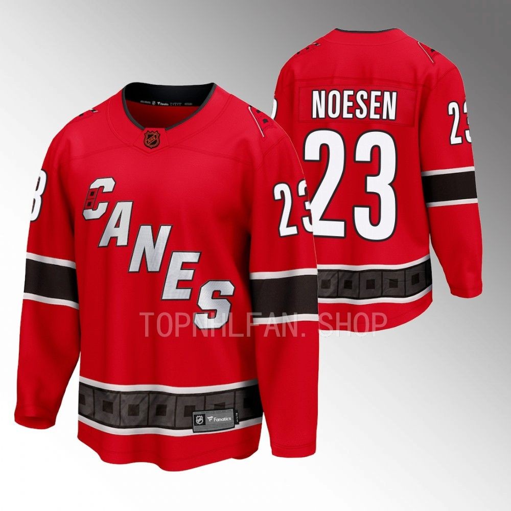 Carolina Hurricanes Stefan Noesen Red 2022 Special Edition 2.0 Breakaway Retro Jersey