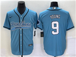 Carolina Panthers #9 Bryce Young Blue Baseball Jersey