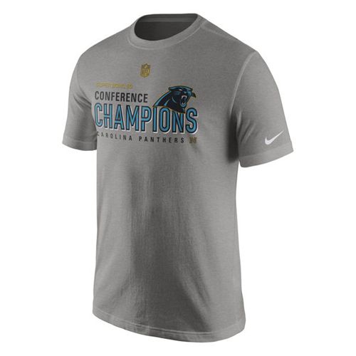 Carolina Panthers Nike 2015 NFC Conference Champions Trophy Collection Locker Room T-Shirt Charcoal