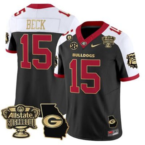 Carson Beck Jersey #15 Georgia Bulldogs 2025 Sugar Bowl Patch Vapor Alternate