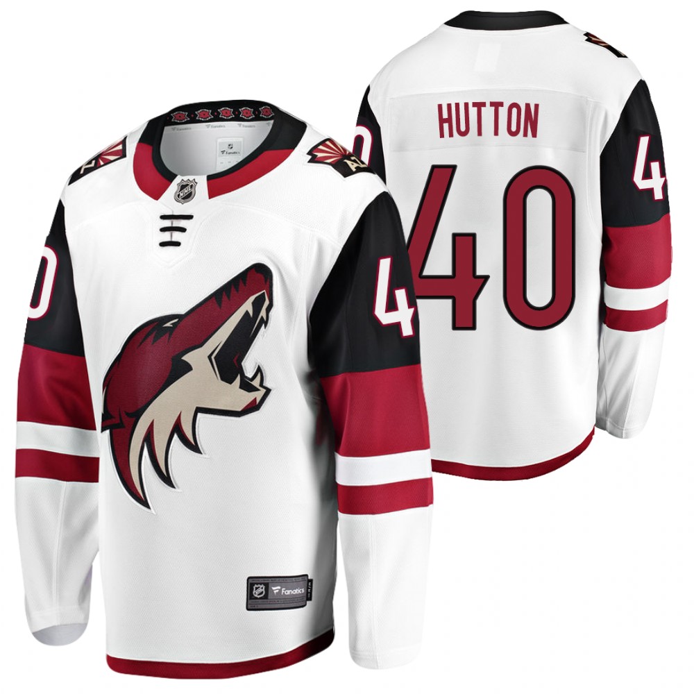 Carter Hutton Coyotes Away White Authentic Jersey