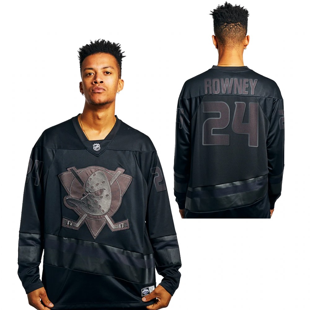 Carter Rowney Jersey Anaheim Ducks Majestic Athletic Black 2021 Replica Men