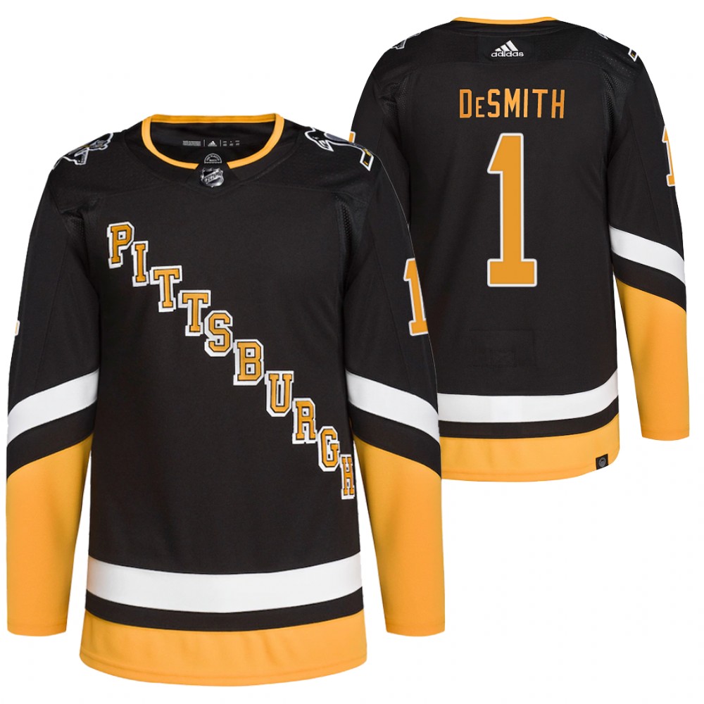 Casey DeSmith 2021-22 Pittsburgh Penguins Black Third Primegreen Authentic Jersey