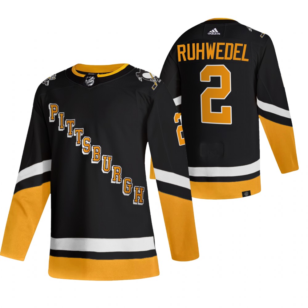 Chad Ruhwedel 2021-22 Pittsburgh Penguins Black Third Primegreen Authentic Jersey