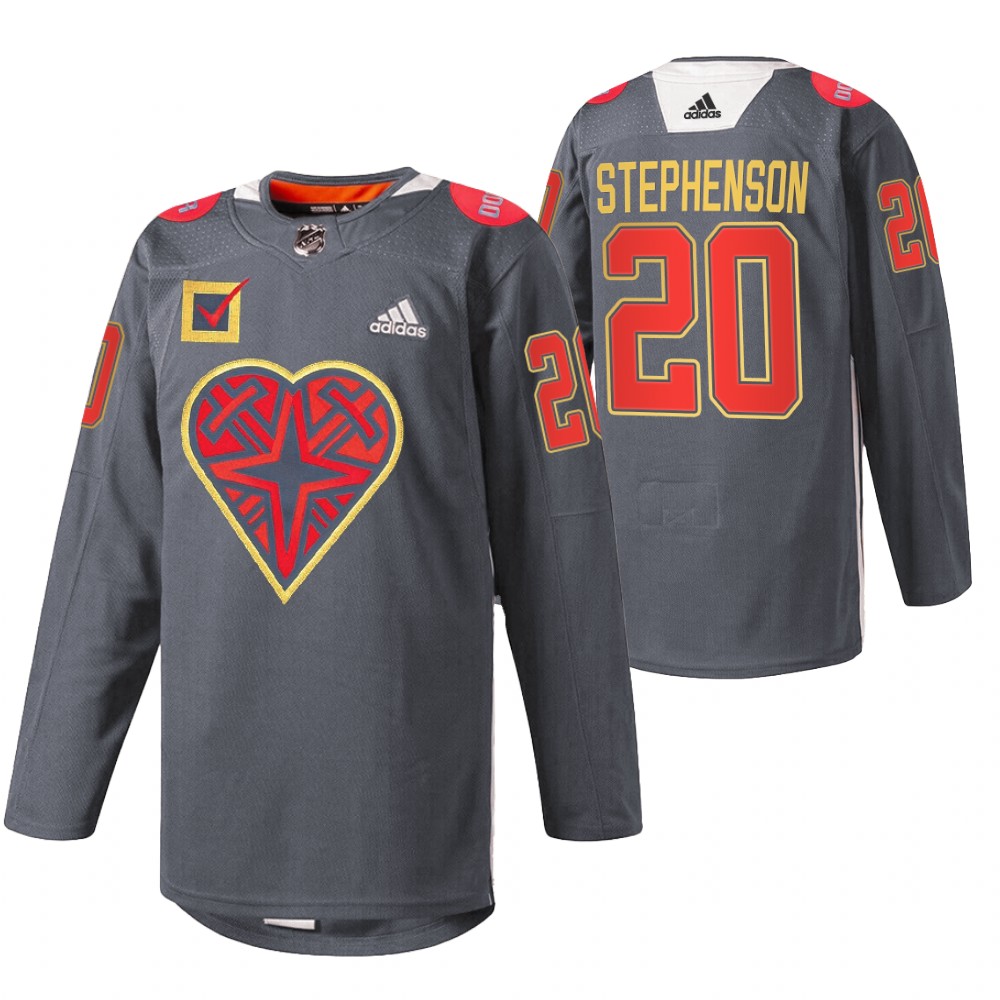 Chandler Stephenson Vegas Golden Knights Black DonorAwareness 2022 Jersey Warm-Up