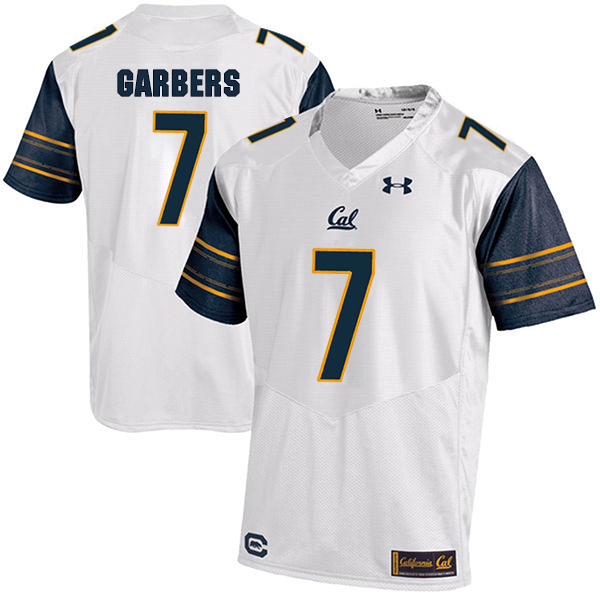 Chase Garbers California Golden Bears Men's Jersey - #7 NCAA White Stitched Authentic