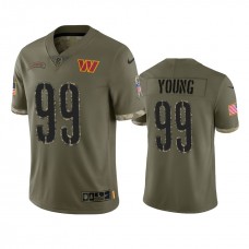 Chase Young Washington Commanders Nike Olive 2022 Salute To Service Limited Jersey