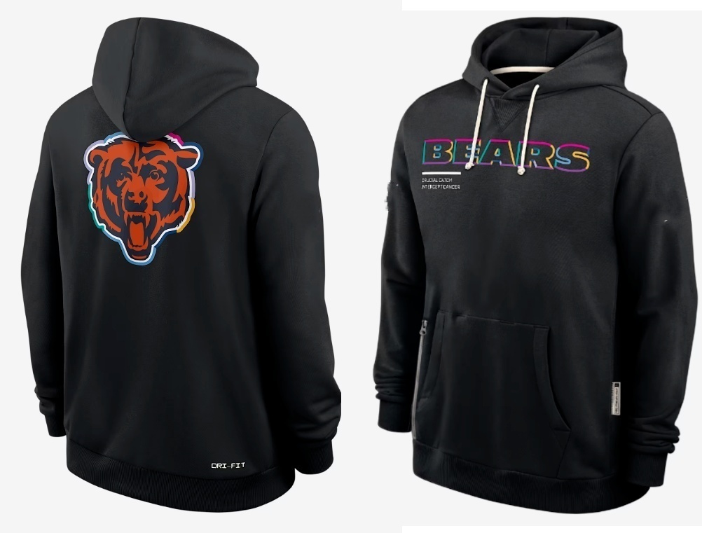 Chicago Bears 2025 Salute to Service Limited Football Stitched hoodie Jersey