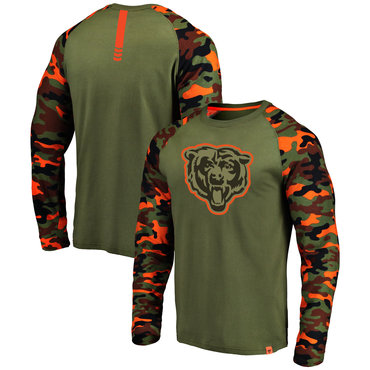 Chicago Bears Heathered Gray Camo NFL Pro Line By Fanatics Branded Long Sleeve T-Shirt